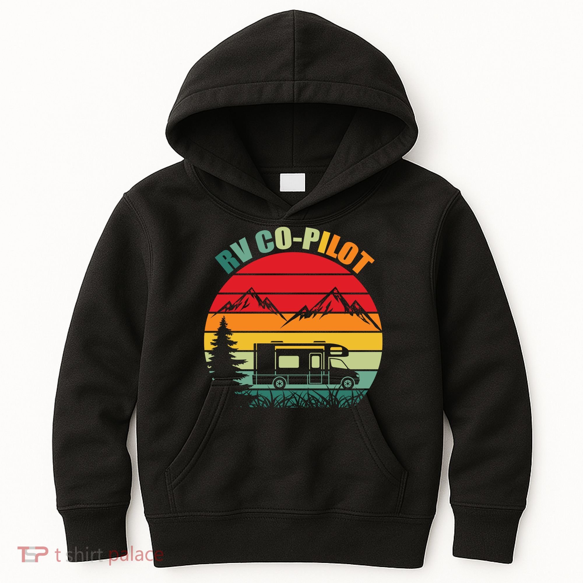 Funny RV CoPilot Adventure Awaits RV Camping Kids Hoodie