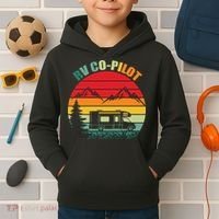 Funny RV CoPilot Adventure Awaits RV Camping Kids Hoodie thumb 2