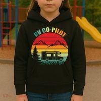 Funny RV CoPilot Adventure Awaits RV Camping Kids Hoodie thumb 3