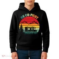 Funny RV CoPilot Adventure Awaits RV Camping Kids Hoodie thumb 4