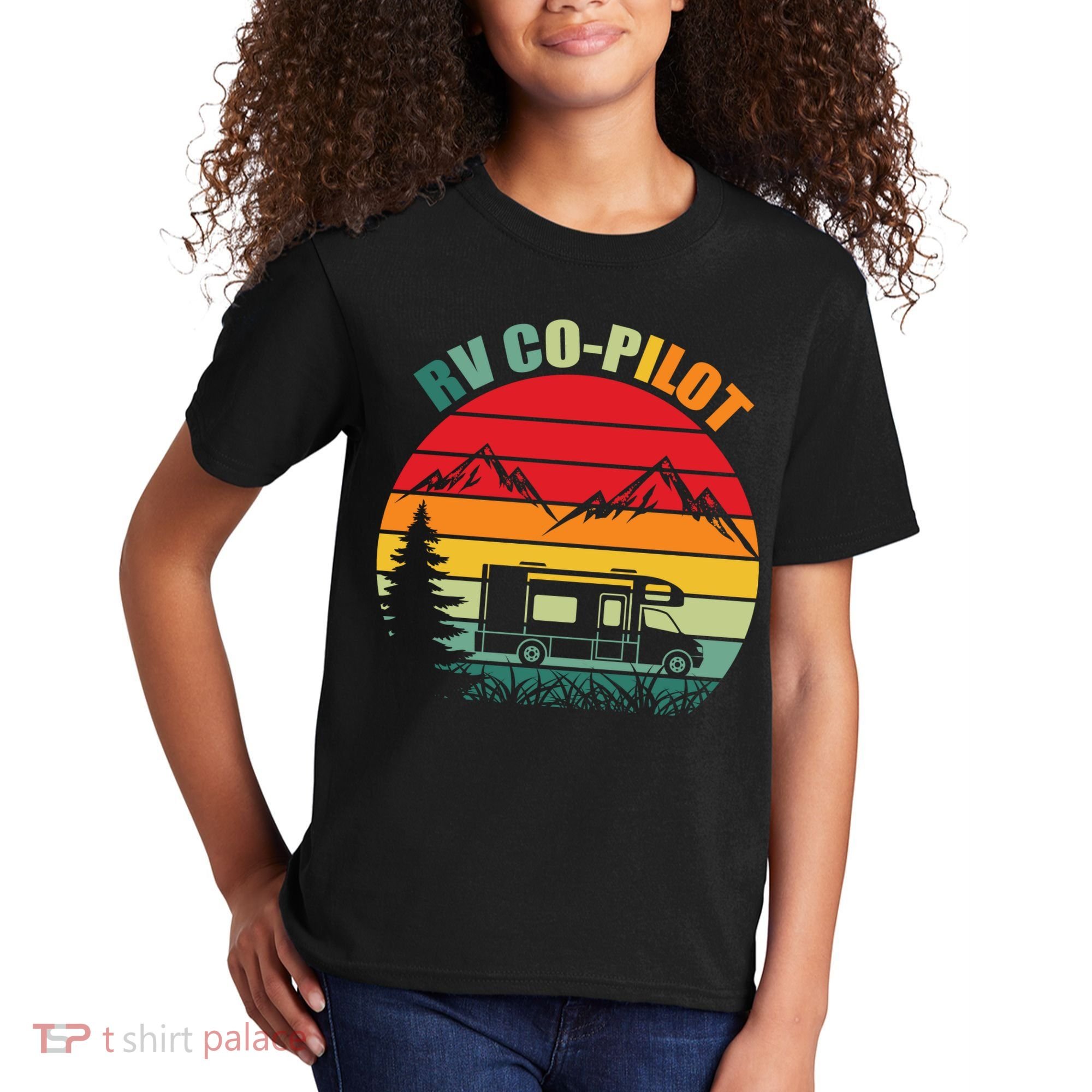 Funny RV CoPilot Adventure Awaits RV Camping Kids T-Shirt