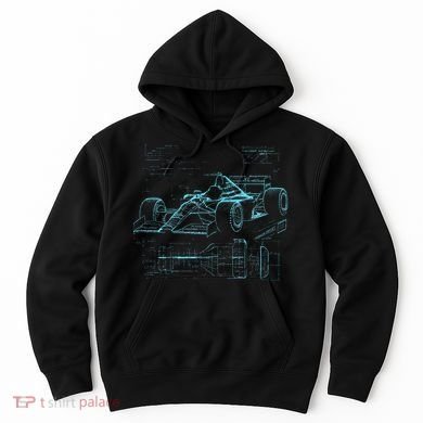 Formula Racing Car Silhouette Mechanic Car Guys Hoodie
