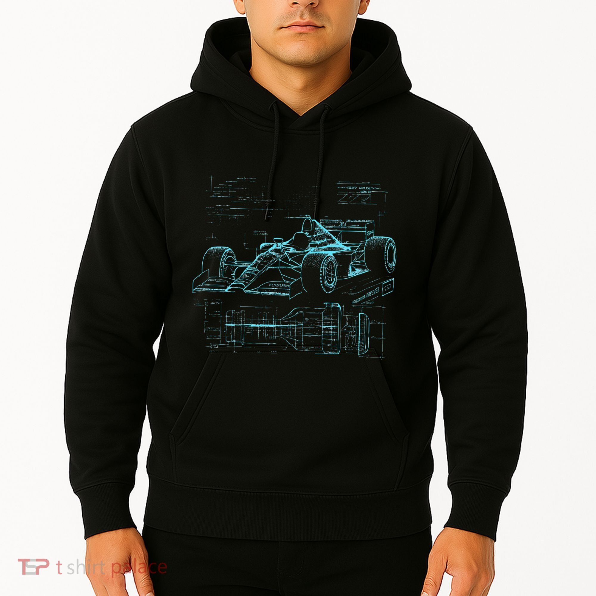Formula Racing Car Silhouette Mechanic Car Guys Hoodie