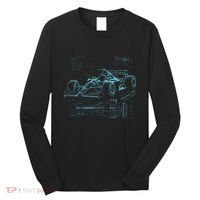 Formula Racing Car Silhouette Mechanic Car Guys Long Sleeve Shirt thumb 0