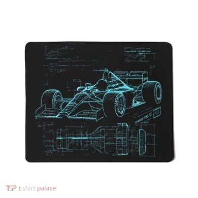 Formula Racing Car Silhouette Mechanic Car Guys Mousepad