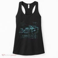 Formula Racing Car Silhouette Mechanic Car Guys Women's Tank Top thumb 0