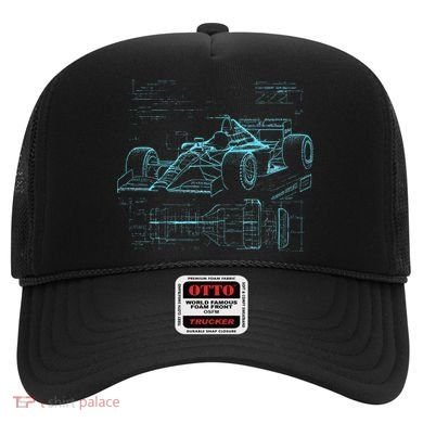Formula Racing Car Silhouette Mechanic Car Guys Hat