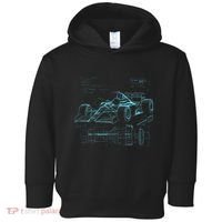 Formula Racing Car Silhouette Mechanic Car Guys Toddler Hoodie thumb 0