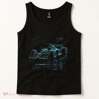 Formula Racing Car Silhouette Mechanic Car Guys Tank Top thumb 2
