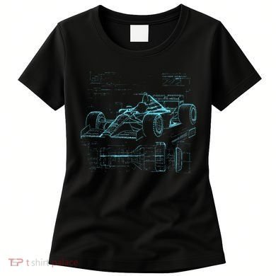 Formula Racing Car Silhouette Mechanic Car Guys Women's T-Shirt