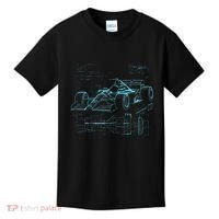 Formula Racing Car Silhouette Mechanic Car Guys Kids T-Shirt thumb 0
