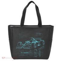 Formula Racing Car Silhouette Mechanic Car Guys Tote Bag thumb 0