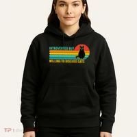 Funny Retro Cat Introverted But Willing To Discuss Cats Hoodie thumb 5
