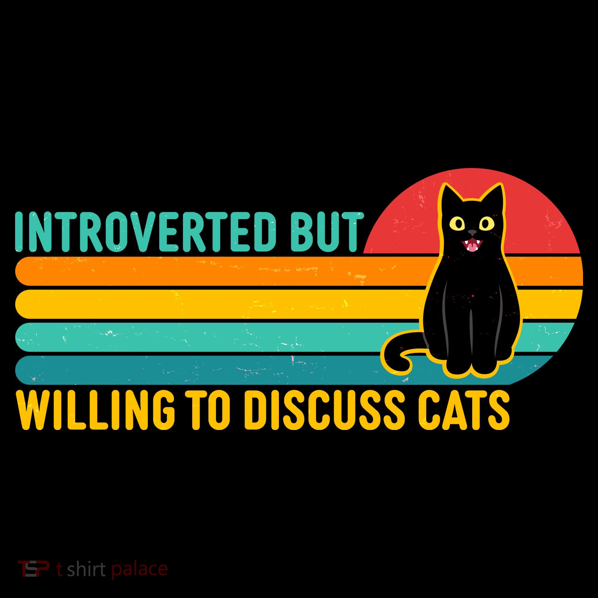 Funny Retro Cat Introverted But Willing To Discuss Cats Women's Hoodie