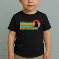 Funny Retro Cat Introverted But Willing To Discuss Cats Toddler T-Shirt thumb 2