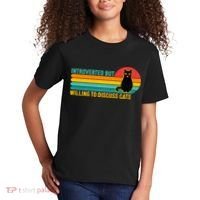 Funny Retro Cat Introverted But Willing To Discuss Cats Kids T-Shirt thumb 2