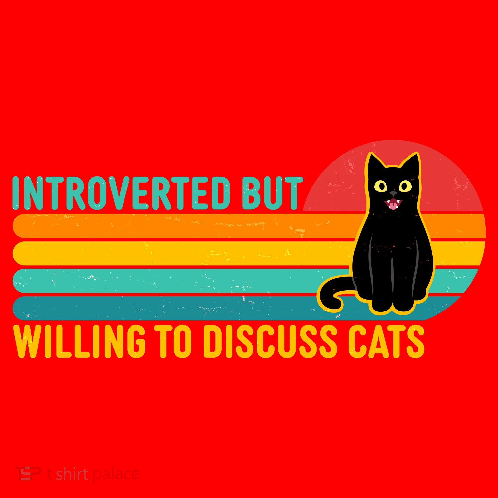 Funny Retro Cat Introverted But Willing To Discuss Cats Santa Hat