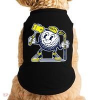 Funny Retro Cartoon Golf Ball Taking Selfie Doggie Tank thumb 0