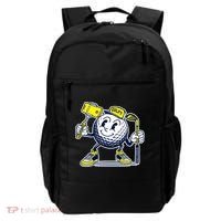 Funny Retro Cartoon Golf Ball Taking Selfie Backpack thumb 0