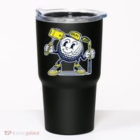 Funny Retro Cartoon Golf Ball Taking Selfie Tumbler thumb 0