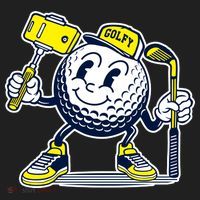 Funny Retro Cartoon Golf Ball Taking Selfie Tumbler thumb 3