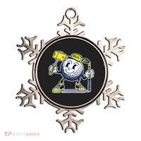 Funny Retro Cartoon Golf Ball Taking Selfie Ornament thumb 0