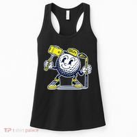 Funny Retro Cartoon Golf Ball Taking Selfie Women's Tank Top thumb 0