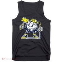 Funny Retro Cartoon Golf Ball Taking Selfie Tank Top thumb 0