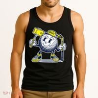 Funny Retro Cartoon Golf Ball Taking Selfie Tank Top thumb 3