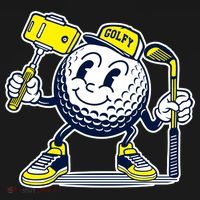 Funny Retro Cartoon Golf Ball Taking Selfie Women's T-Shirt thumb 6