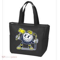 Funny Retro Cartoon Golf Ball Taking Selfie Tote Bag thumb 3