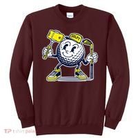 Funny Retro Cartoon Golf Ball Taking Selfie Sweatshirt thumb 0