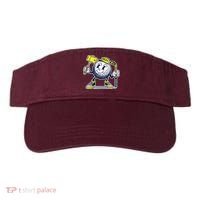 Funny Retro Cartoon Golf Ball Taking Selfie Visor thumb 0