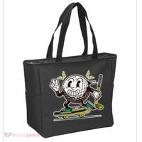 Funny Retro Cartoon Skateboarding Golf Ball Tote Bag thumb 2
