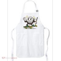 Funny Retro Cartoon Skateboarding Golf Ball Apron thumb 0