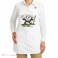 Funny Retro Cartoon Skateboarding Golf Ball Apron thumb 2