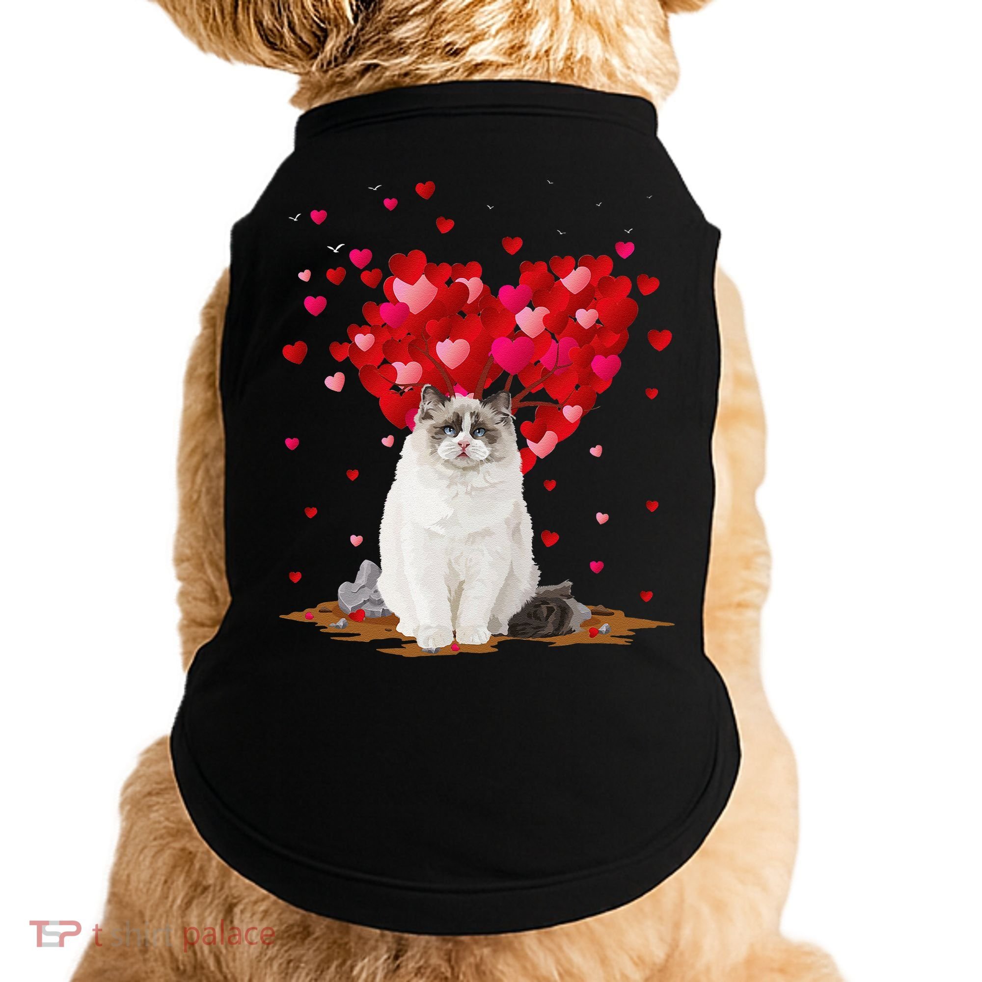 Funny Ragdoll Cat Animal Lover Ragdoll Cat Valentine's Day Doggie Tank
