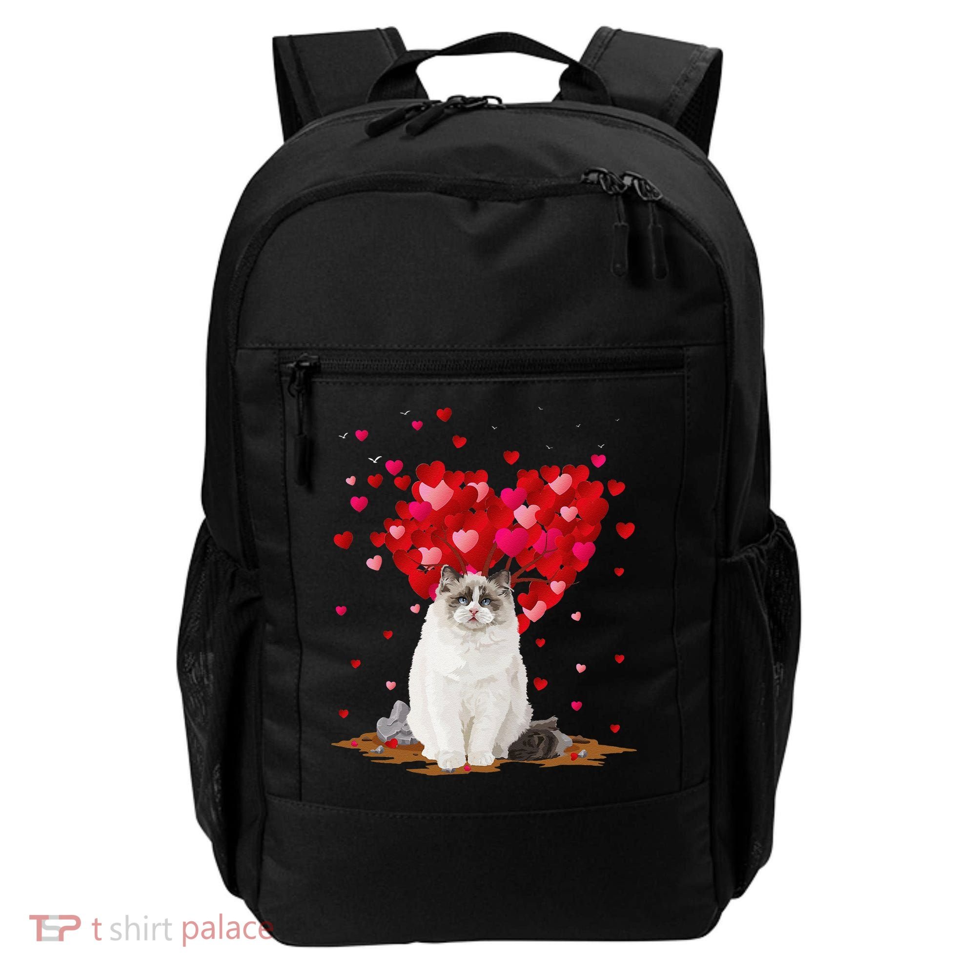 Funny Ragdoll Cat Animal Lover Ragdoll Cat Valentine's Day Backpack