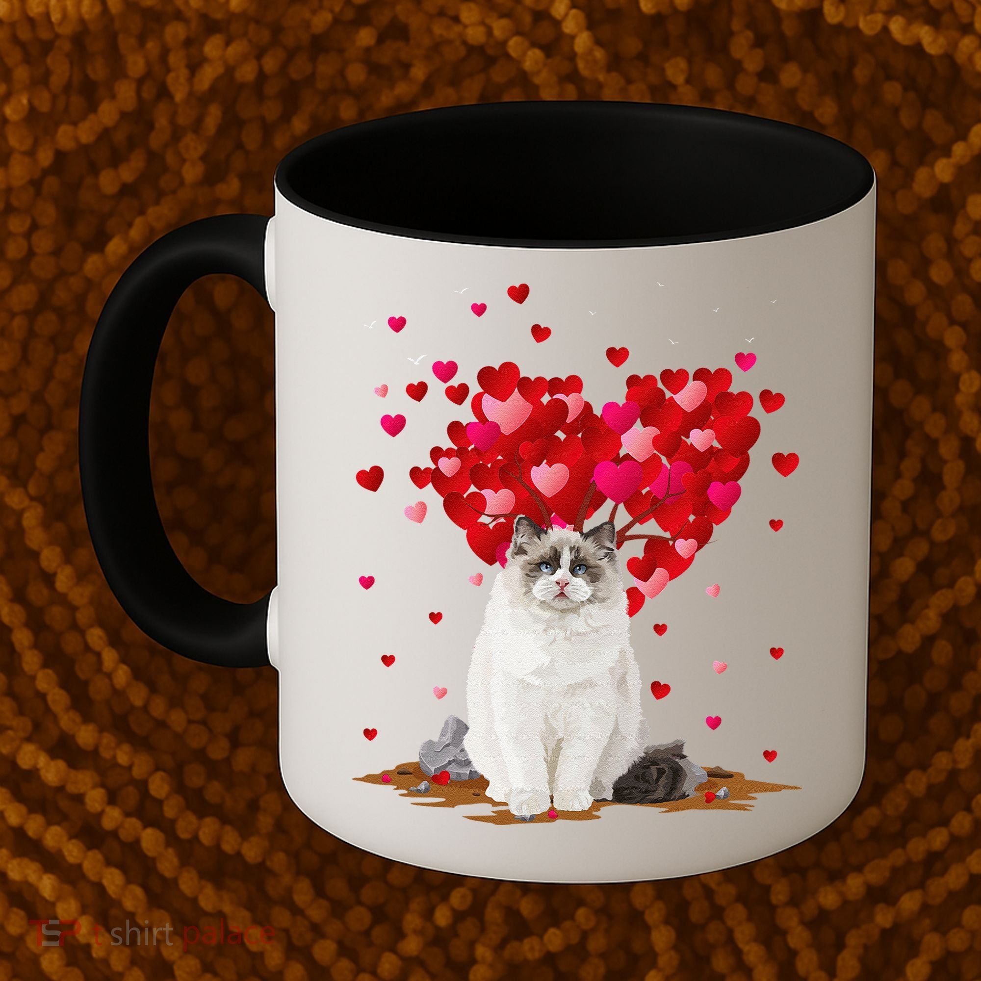 Funny Ragdoll Cat Animal Lover Ragdoll Cat Valentine's Day Coffee Mug
