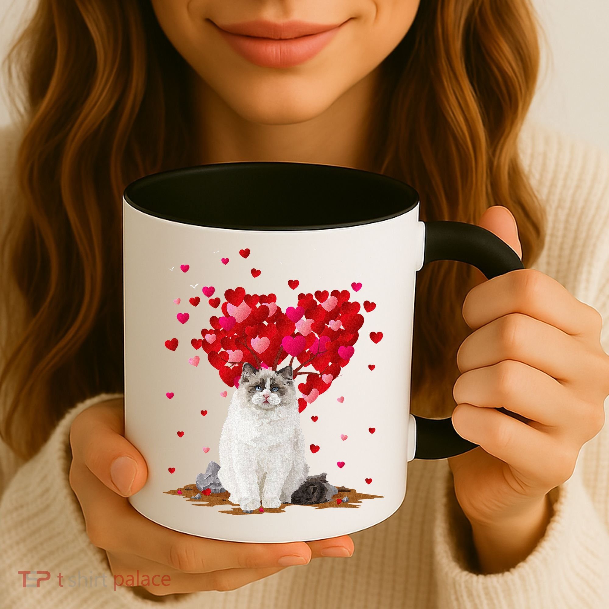 Funny Ragdoll Cat Animal Lover Ragdoll Cat Valentine's Day Coffee Mug