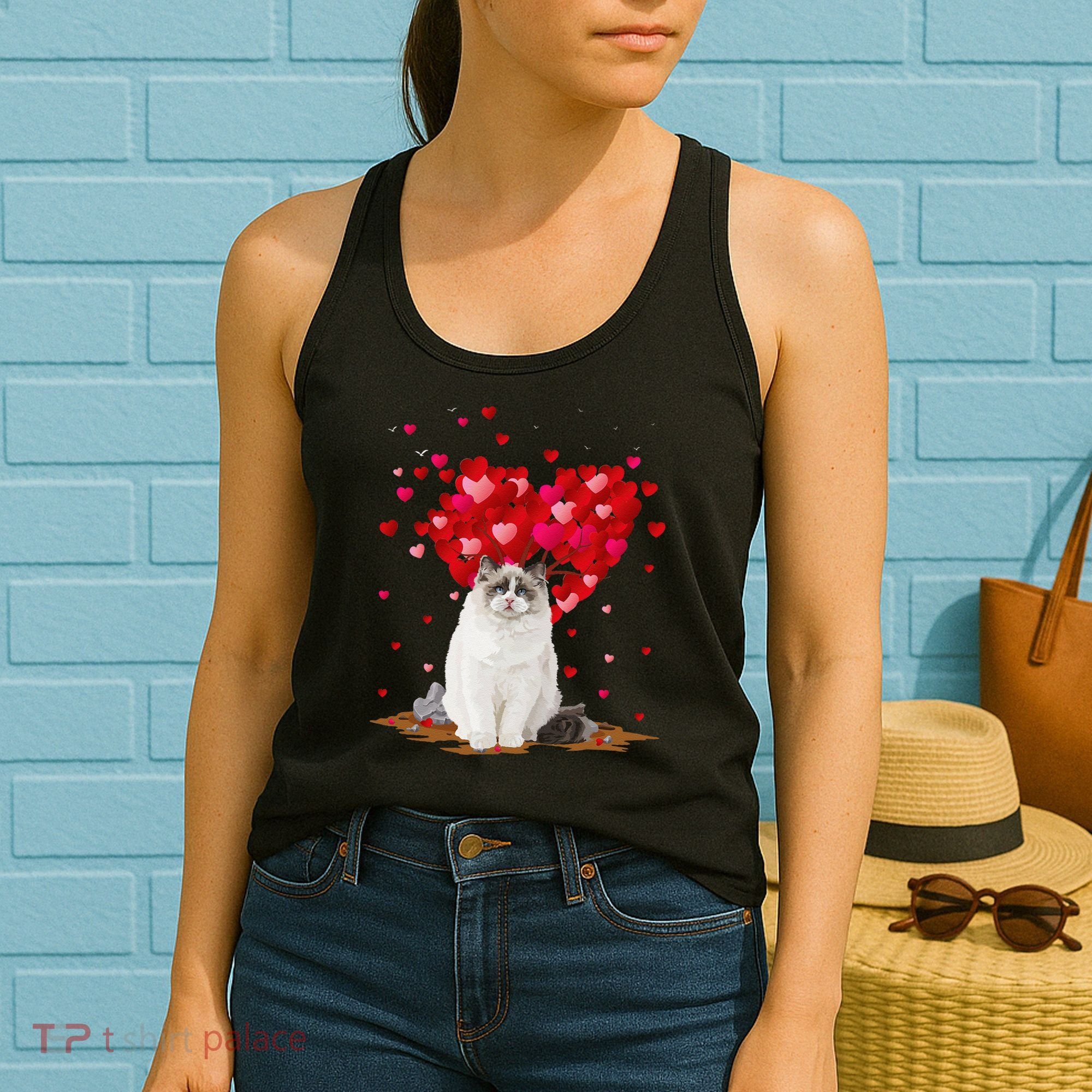 Funny Ragdoll Cat Animal Lover Ragdoll Cat Valentine's Day Women's Tank Top