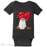 Funny Ragdoll Cat Animal Lover Ragdoll Cat Valentine's Day Baby Bodysuit thumb 0