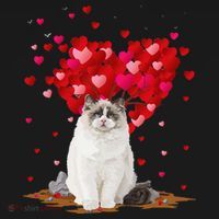 Funny Ragdoll Cat Animal Lover Ragdoll Cat Valentine's Day Baby Bodysuit thumb 2