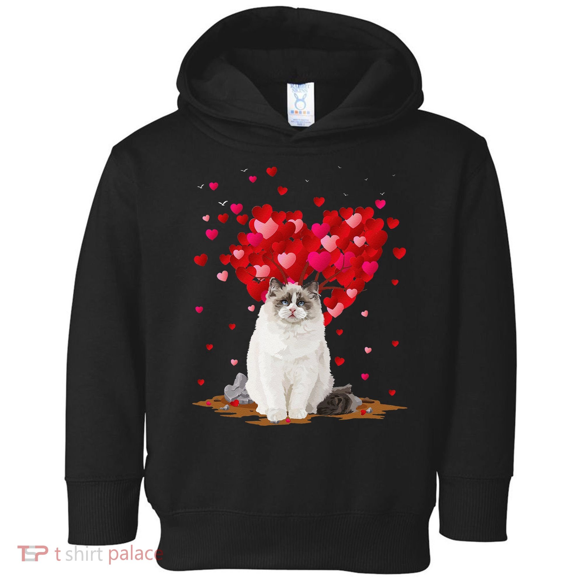 Funny Ragdoll Cat Animal Lover Ragdoll Cat Valentine's Day Toddler Hoodie