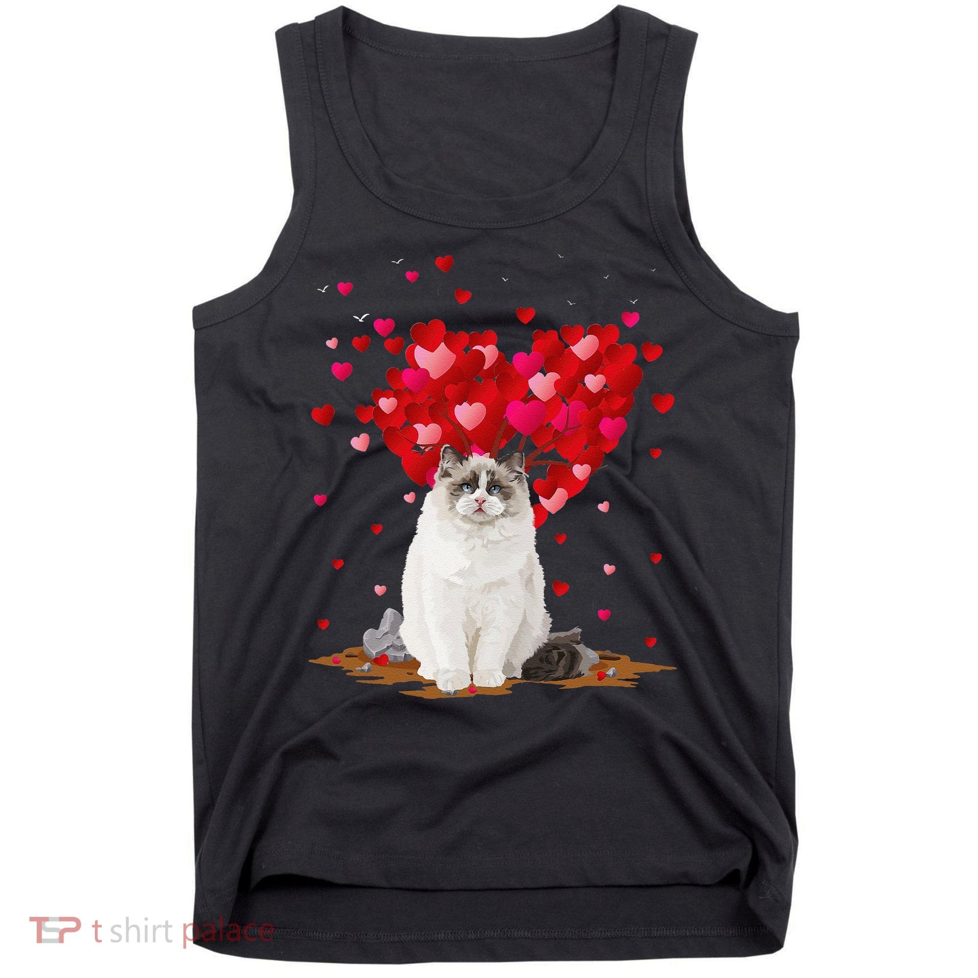 Funny Ragdoll Cat Animal Lover Ragdoll Cat Valentine's Day Tank Top