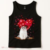 Funny Ragdoll Cat Animal Lover Ragdoll Cat Valentine's Day Tank Top thumb 2