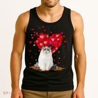 Funny Ragdoll Cat Animal Lover Ragdoll Cat Valentine's Day Tank Top thumb 3