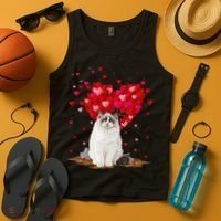Funny Ragdoll Cat Animal Lover Ragdoll Cat Valentine's Day Tank Top thumb 4