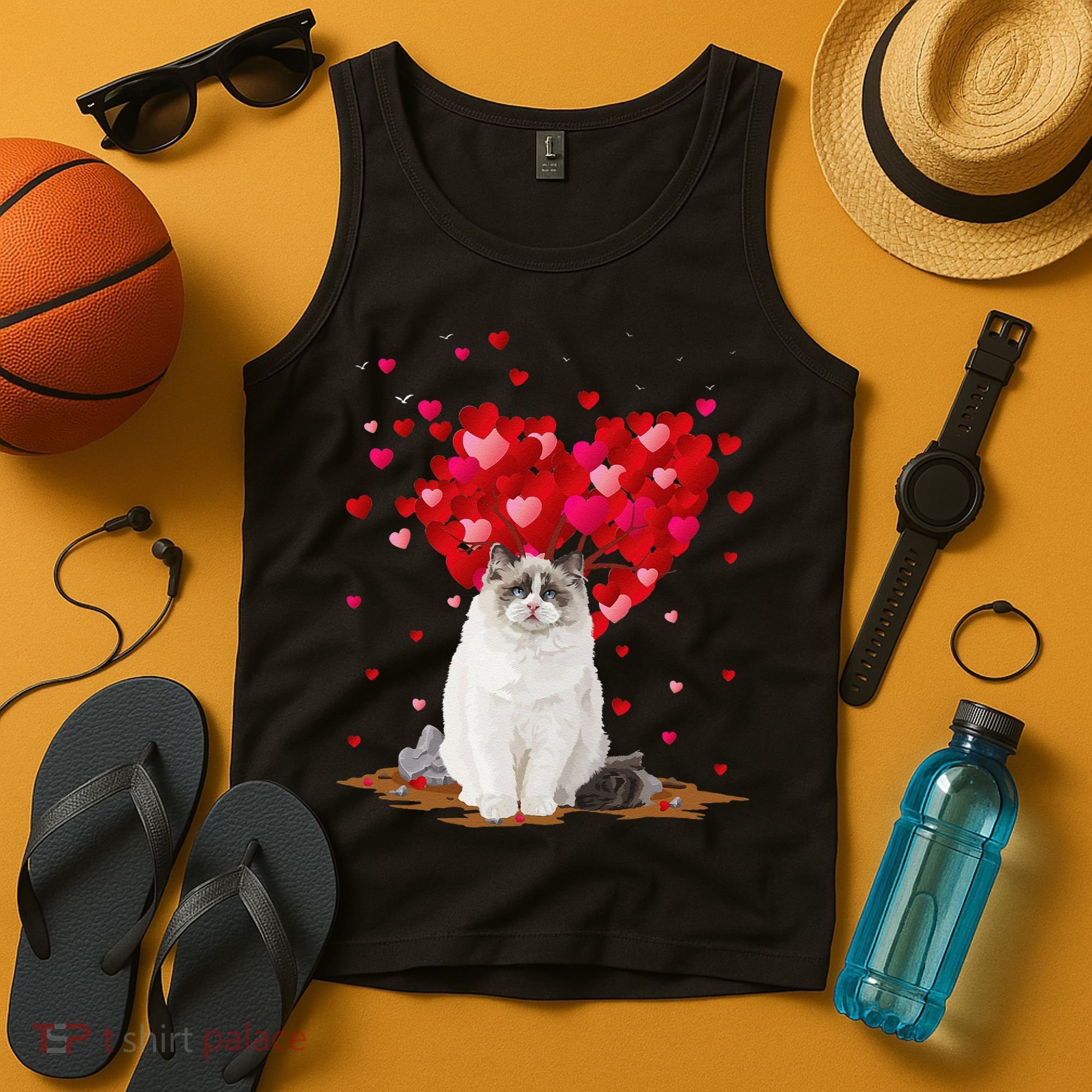 Funny Ragdoll Cat Animal Lover Ragdoll Cat Valentine's Day Tank Top