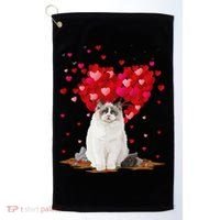 Funny Ragdoll Cat Animal Lover Ragdoll Cat Valentine's Day Golf Towel thumb 0